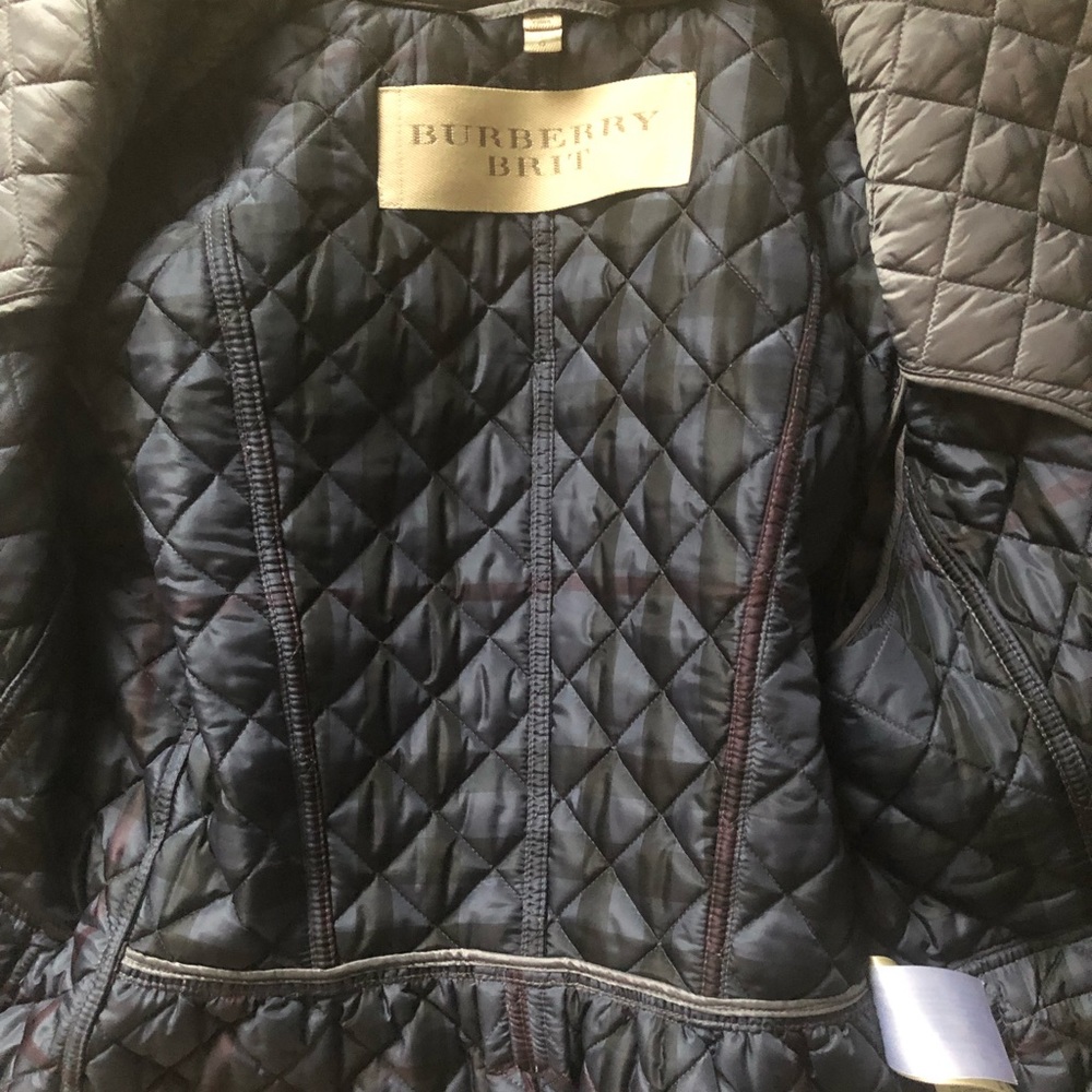 Burberry Brit Quilted Gray Jacket  (Like New!)